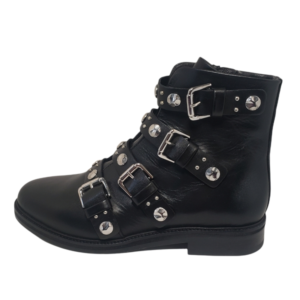 Maje Fortuna Studded Leather Boots Black SOLD OUT ONLINE Women's - Picture 14 of 16